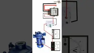 Ammeter Connection with volt meter Electrical Socket to Protect Water Pump