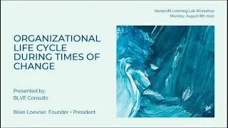 BLVE + Nonprofit Learning Lab: Organizational Lifecycle During Times of Change
