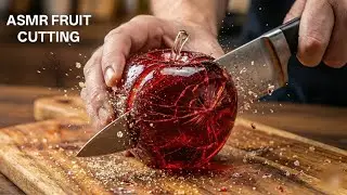 Satisfying Glass Fruit Drop & Cut 🍎 ASMR (No Talking)
