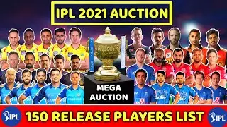 IPL 2021 - List of All 150 Release Players From All 8 IPL Teams For The IPL Auction | Mega Auction