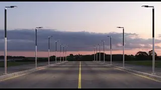 Solar Light Pole | Vertical Flexible CIGS PV Solar Panel |   Decorative design