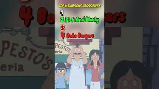 Top 4 Simpsons Crossovers 🤯 #simpsons #rickandmorty #cartoon #shorts #memes