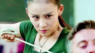 美國大兵瞧不起中國精英小隊，誰料美女隊長一出手，他就招架不住，直接被干翻🔥 抗日 | kungfu | Action