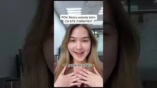 POV: baru nemu website buat CV ATS gratis 🥰