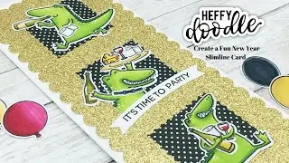Create a Fun New Year Slimline Card with Jenn Bena