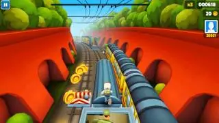 Играем в Subway Survers №2-Паркурим!