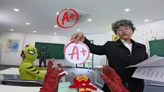 Mystery TEDDY Help Me to Fight The TOXIC Superhero FRIEND In Spider-Man School ( Action POV )