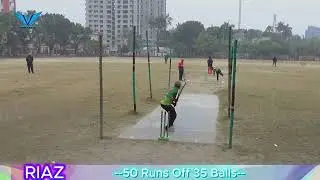 Riaz 50 Runs Highlights | 35 Balls | Powerful Batting | Vibeletic | Real Local Cricket Talent