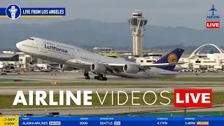 INCREDIBLE A380 and 747 Takeoff Action at LAX - Airline Videos Live BIG Sunday Show Highlights!