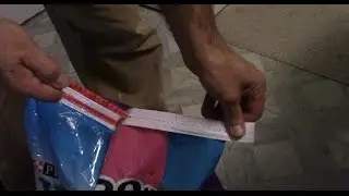 Opening a Cat Food Bag or Dog Food Bag with a Bag Stitch