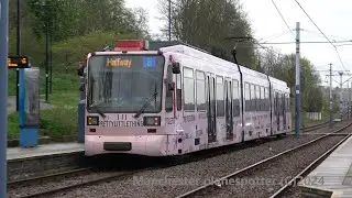 (4K) Sheffield Super Trams Outside Of Sheffield Railway Station On The 08/04/2024
