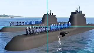 Stealth Russian Submarine Moments After Reaching Surface Sunk by Missile