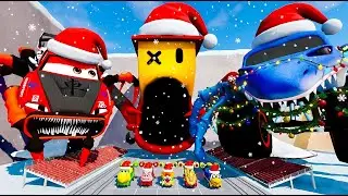 ALL MONSTERS Big & Small Cars Chrismas with ROBLOX HEAD EATER & SPIDER MCQUEEN & SHARK |BeamNG.drive