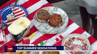 COOKING WITH COMO - Erin Makes Some Fun and Easy Ice Cream Sandwich's for 4th of July!