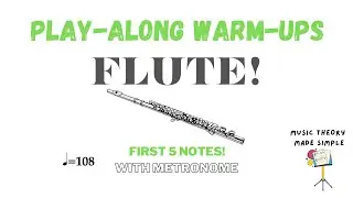 🎵FLUTE easy 5 NOTE WARM-UP for the beginner! 🎶