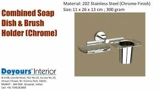 Stainless Steel Chrome Soap Dish with Tumbler Holder for Bathroom, Soap Stand, Tumbler Holder DY1772