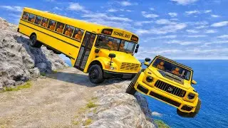 Car vs Cliff Dangerous mountain drop 💥😵 | Beamng drive  #72!