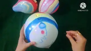 Popping rainbow 🌈 balloon 🎈 🎈, popping balloon with pin 📍 📍