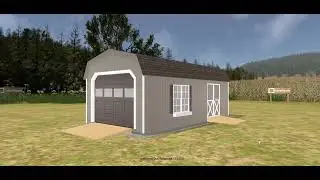 Каркасный гараж серии Traditional Dutch Garage