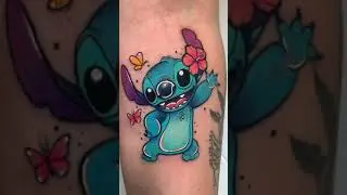 Tattoo Disney - STICH😍 #Shorts #tattoo #tattooartists #tattootiktok #disneyland #disneytiktok
