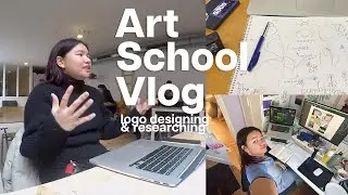 Art School Vlog | Logo design, graduation paper research, cafe hopping with friends