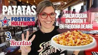 Patatas Fritas Estilo FOSTER'S HOLLYWOOD *Bacon & Cheese Fries* 3 RECETAS con SALSA RANCHERA