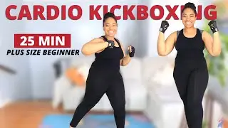 Plus Size 25 Minute Cardio Kickboxing Workout for Fat Burning, Low Impact, High Intensity