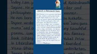 Speech On Rabindranath Tagore | Rabindranath Tagore Speech #shorts #short #ytshorts