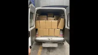 Packing Loading Busy day for arranging shipment before Christmas