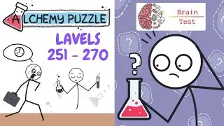 Alchemy Puzzle(WEEGOON) - All Levels 251-270 Gameplay Walkthrough - Funny Stickman Brain Puzzle Game