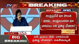 Pawan Kalyan Shocking Counter Punch To Ys Jagan | Janasena Foramation Day Live | TV5 Tollywood
