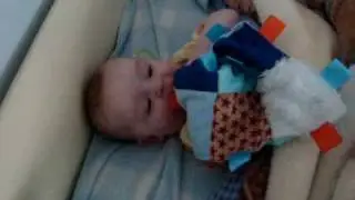 Oliver with his taggy snugglie from 