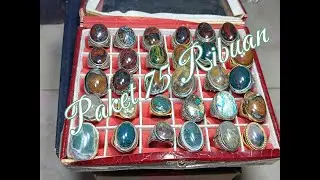 Paket 75 Ribuan Badar besi Panca warna dan Moss Agate #440