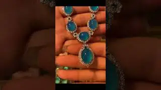 🌸 Frozen Agate Turkish Blue Chalcedony Necklace🎀