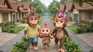 Monkey baby celebrating his Birthday and play with his toys | Kids Stories | Monkey Story time