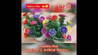 Meesho pack of 2 Flowers unboxing 💐| Multicolor Artificial flowers #flowers #unboxing #shorts #viral