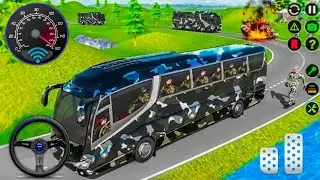 Army bus driving game | army bus simulator 3d game | army bus driving android gameplay ||