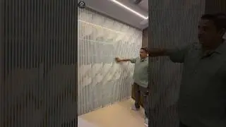 wpc fluted panel installation || small living room design ideas india #viral #homedecor #shorts