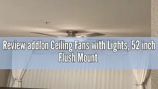 Review addlon Ceiling Fans with Lights, 52 inch Flush Mount Ceiling fan with Remote Control, Wall Re