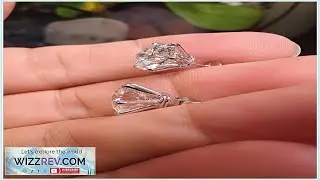 18K solid real gold 6 claw crown diamond earrings 3CT E VS1