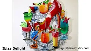 Ibiza Delight 3D Metal Wall Sculpture by David Gerstein