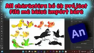 How to import all characters of Animate CC in one project file
