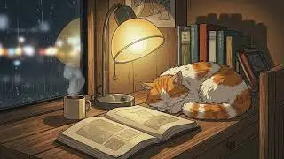 🐱 Cozy Cat Purring & Soft Rain on Window | 1 Hour Ambiance (No Music)