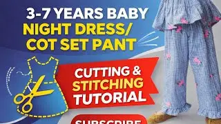 Meesho pant fabric తో 3yrs  _7yrs  పిల్లలకి night dress pant/cot set pant//cutting and stitching