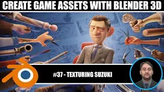 Blender Game Assets Modeling Course For Unity Game Engine | #37 Texturing Suzuki