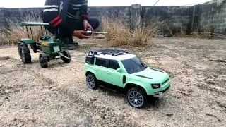 Tractor and RC Car | Defender 110 vs HMT 5911 Power Test Vlog _ Cz toy tv 