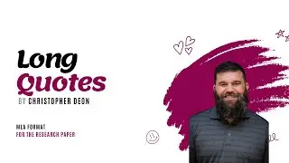 Incorporating a long quote