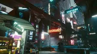 Cyberpunk 2077 Night City Desktop Theme Live Wallpaper RTX 2090 ON Raytracing Mode Game Ambience HD