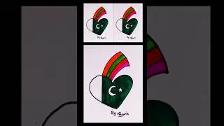 #14 August drawing#Shukryia Pakistan#pakistan#pakistan day#kids#Shorts#flag#2025#art#kids art