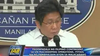 Pagpapadala ng Filipino contingent sa UN Peacekeeping operations, ititigil na ng pamahalaan